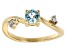 Pre-Owned Aquamarine 10K Yellow Gold Ring 0.44ctw