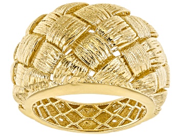 Picture of Pre-Owned 18K Yellow Gold Over Bronze Dome Woven Ring