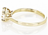 Pre-Owned Strontium Titanate 10k yellow gold solitaire ring 1.40ct