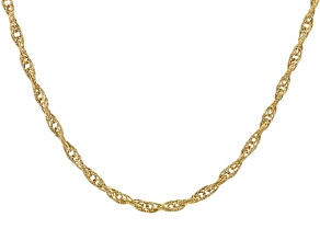 Pre-Owned 10K Yellow Gold Diamond-Cut Singapore Chain