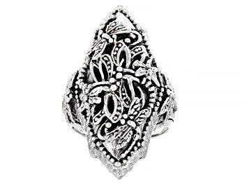 Picture of Pre-Owned Sterling Silver Dragonfly Statement Ring