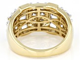 Pre-Owned White Cubic Zirconia 18k Yellow Gold Over Sterling Silver Ring 2.90ctw