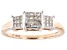 Pre-Owned Candlelight Diamonds™ 10k Rose Gold Cluster Ring 0.30ctw