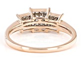 Pre-Owned Candlelight Diamonds™ 10k Rose Gold Cluster Ring 0.30ctw