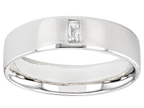 Pre-Owned Moissanite platineve mens band ring .09ct DEW.