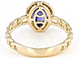 Pre-Owned Blue Tanzanite 14k Yellow Gold Ring 1.10ctw