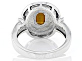 Pre-Owned Brown Tigers Eye Sterling Silver Ring