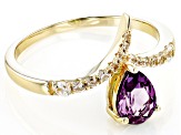 Pre-Owned Lab Alexandrite 10k Yellow Gold Ring 0.97ctw