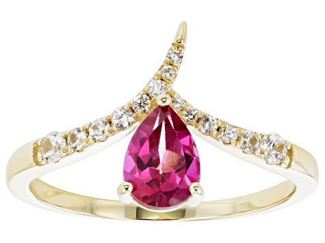 Pre-Owned Pink Topaz 10k Yellow Gold Ring 0.97ctw