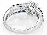 Pre-Owned Lab Created White Sapphire Rhodium Over Sterling Silver Ring 1.51ctw