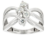 Pre-Owned Moissanite Platineve Ring .64ctw DEW