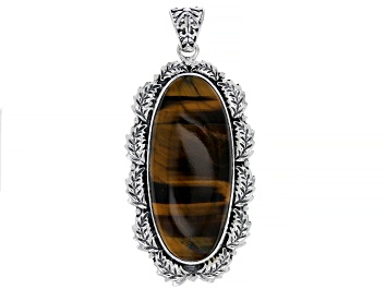 Picture of Pre-Owned Tigers Eye Sterling Silver Pendant