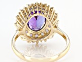 Pre-Owned Blue Tanzanite 10k Yellow Gold Ring 3.02ctw