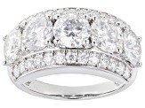 Pre-Owned Moissanite Platineve Ring 4.78ctw DEW