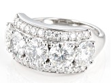 Pre-Owned Moissanite Platineve Ring 4.78ctw DEW