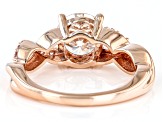 Pre-Owned Moissanite and Natural Pink Diamond 10K Rose Gold Ring 2.10ctw DEW