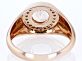 Pre-Owned Peach Morganite 10k Rose Gold Men's Ring 1.71ctw