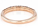 Pre-Owned Red Diamond 10k Rose Gold Band Ring 0.30ctw