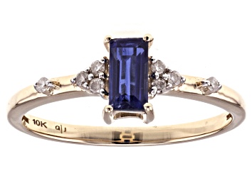 Picture of Pre-Owned Blue Kyanite 10k Yellow Gold Ring 0.40ctw