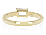Pre-Owned White Topaz with White Zircon 18k Yellow Gold Over Sterling Silver April Birthstone Ring 0