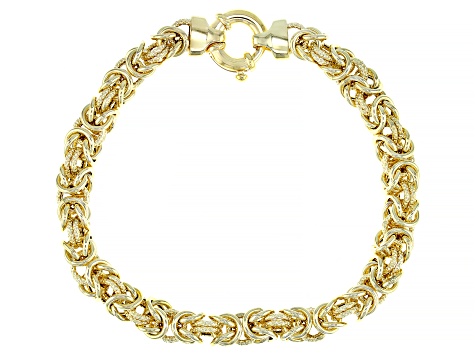 Pre-Owned 14K Yellow Gold Byzantine Link Bracelet