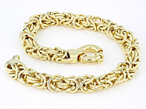 Pre-Owned 14K Yellow Gold Byzantine Link Bracelet