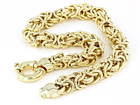 Pre-Owned 14K Yellow Gold Byzantine Link Bracelet