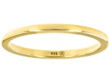 Pre-Owned 18k Yellow Gold Over Sterling Silver Band Ring Set of 5