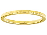 Pre-Owned 18k Yellow Gold Over Sterling Silver Band Ring Set of 5