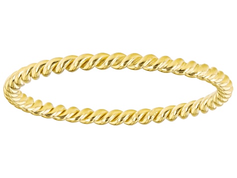 Pre-Owned 18k Yellow Gold Over Sterling Silver Band Ring Set of 5