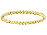 Pre-Owned 18k Yellow Gold Over Sterling Silver Band Ring Set of 5
