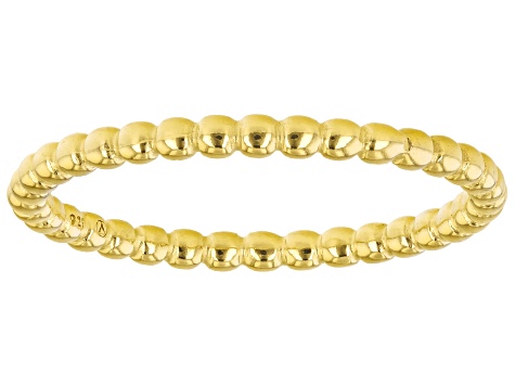 Pre-Owned 18k Yellow Gold Over Sterling Silver Band Ring Set of 5
