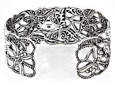 Pre-Owned Silver "Ask God to Change You" Cuff Bracelet