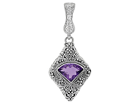 Pre-Owned Purple Amethyst Silver Enhancer Pendant 4.68ct