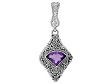 Pre-Owned Purple Amethyst Silver Enhancer Pendant 4.68ct