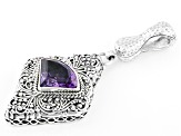 Pre-Owned Purple Amethyst Silver Enhancer Pendant 4.68ct