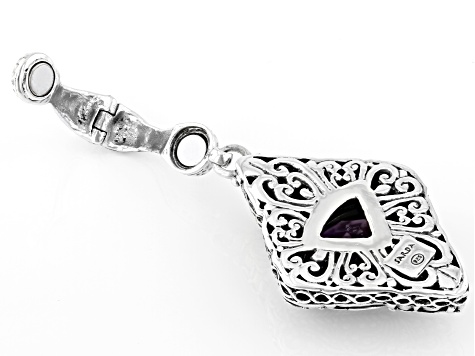 Pre-Owned Purple Amethyst Silver Enhancer Pendant 4.68ct