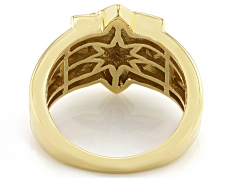 14K/18K Solid Gold Louis Vuitton Style Ring | Uverly 14K Gold / White / 10