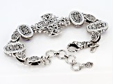 Pre-Owned Rainbow Tanzanite Blue Color Quartz Triplet Silver Bracelet