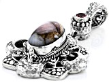 Pre-Owned Pink Opal W/ Bronze & Pale Plum™ Topaz Silver Enhancer Pendant .30ct
