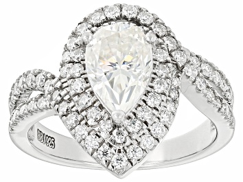 Picture of Pre-Owned Moissanite Platineve Ring 2.16ctw DEW.