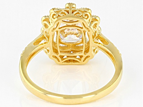 Pre-Owned White Cubic Zirconia 1k Yellow Gold Ring 2.35ctw