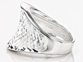Pre-Owned Sterling Silver Diamond-Cut Ring