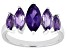 Pre-Owned Purple Amethyst Rhodium Over Silver Ring 2.06ctw