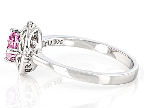 Pre-Owned Moissanite Platineve solitaire ring .60ct