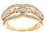 Pre-Owned White Diamond 14k Yellow Gold Over Sterling Silver Band Ring 0.33ctw