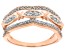 Pre-Owned White Diamond 14k Rose Gold Over Sterling Silver Band Ring 0.33ctw