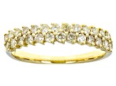 Pre-Owned Natural Light Yellow Diamond 10k Yellow Gold Band Ring 0.60ctw