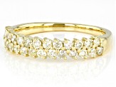 Pre-Owned Natural Light Yellow Diamond 10k Yellow Gold Band Ring 0.60ctw