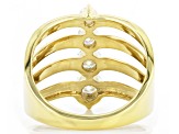 Pre-Owned Moissanite 14K Yellow Gold Over Silver Ring .82ctw DEW